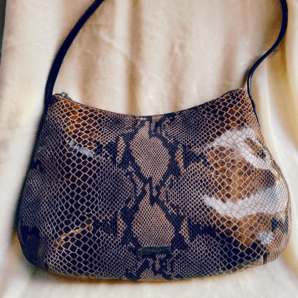 Desmo Brown Python Shoulder Bag - image 6